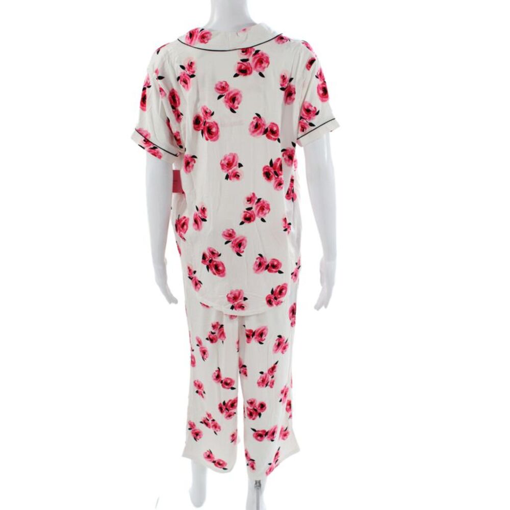 Kate Spade Women's Button Down Floral Two Piece Pajama Set Size XL - Picture 4 of 9